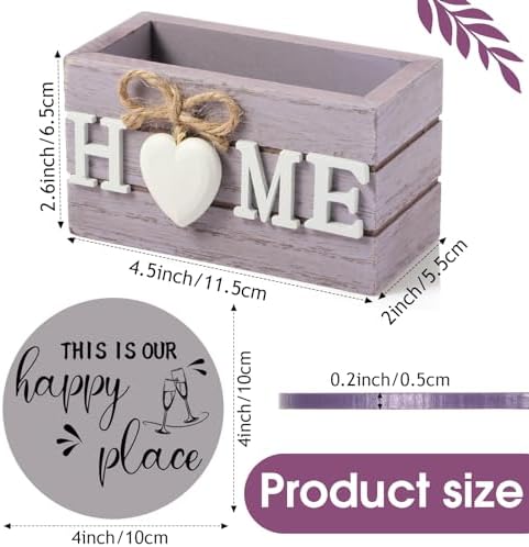 Queekay House Warming Gifts New Home Farmhouse Coasters Set of 6, Purple - Image 2