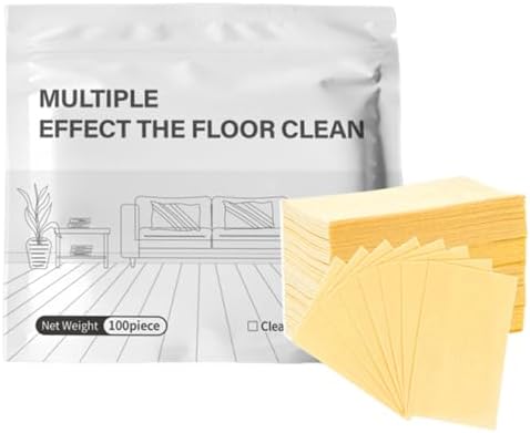 Floor Cleaning Tablets Multi-Surface Cleaner, Dissolvable Mopping Tablets For Deep Cleaning, Stain Removal & Streak-Free Finish For Home Kitchen, Bathroom, Tile, Wood And Laminate Floors (Yellow, 60) by Unknown