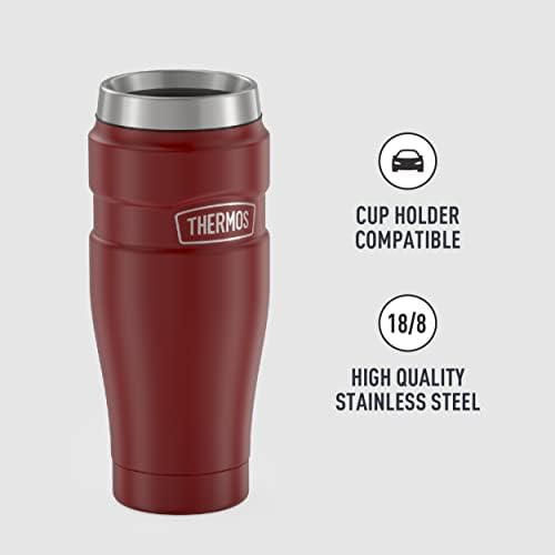 THERMOS Stainless King Vacuum-Insulated Travel Tumbler, 16 Ounce, Rustic Red (Pack of 4) - Image 4