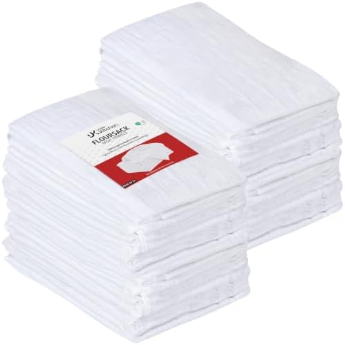 Utopia Kitchen White Flour Sack Towels [24 Pack - 28 x 28 Inch] 100% Cotton by UTOPIAKITCHEN