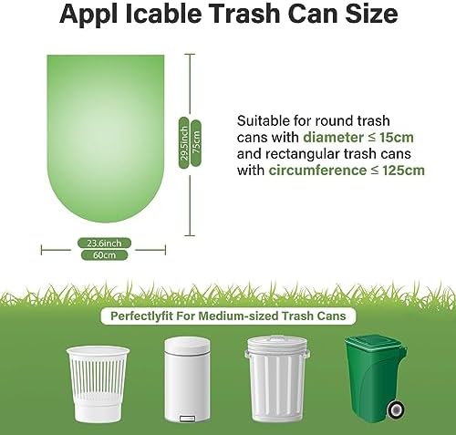 Compost Bags 13 Gallon, 50Liter Extra Thick 1.1 Mils Compostable Food scrap waste bags with US BPI ASTM D6400 and Europe OK Compost Home Certified - Image 2
