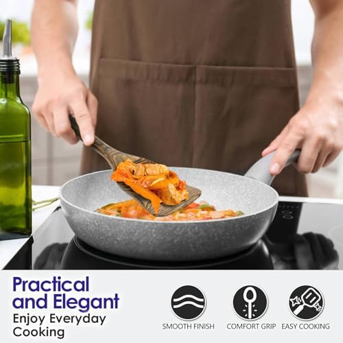 HOWHONG Wooden Spoons for Cooking, 6-Piece Pakkawood Wooden Utensil Set - Image 4