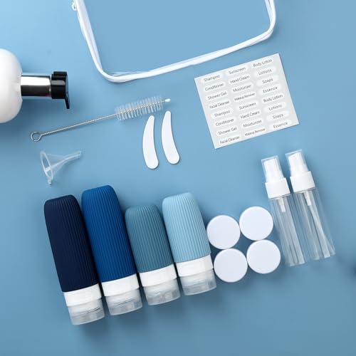 Mrsdry 16 Pack Travel Bottles Set, TSA Approved Leak Proof Silicone Squeezable Containers for Toiletries, Refillable Travel Accessories for Conditioner, Shampoo, Lotion & Body Wash Accessories - Image 6