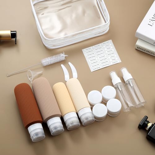 Mrsdry 16 Pack Travel Bottles for Toiletries, 6oz Silicone, Leak Proof, Reusable, Oval, Perfect for Travel, Vacation, Plane Trip, Camp - Image 6