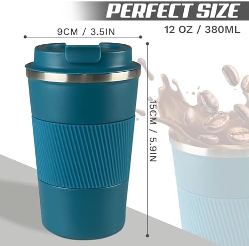 Vacuum Insulated Stainless Steel Travel Coffee Mug, Leak Proof Cup with Lid - Image 4