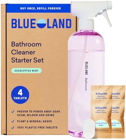 BLUELAND Bathroom Spray Cleaner, Starter Set, Eucalyptus Mint by BLUELAND
