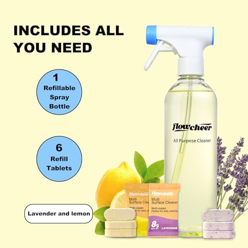 flowcheer MultiPurpose Cleaner Kit (6 variety Scent Tablets + Spray Bottle) - Image 3