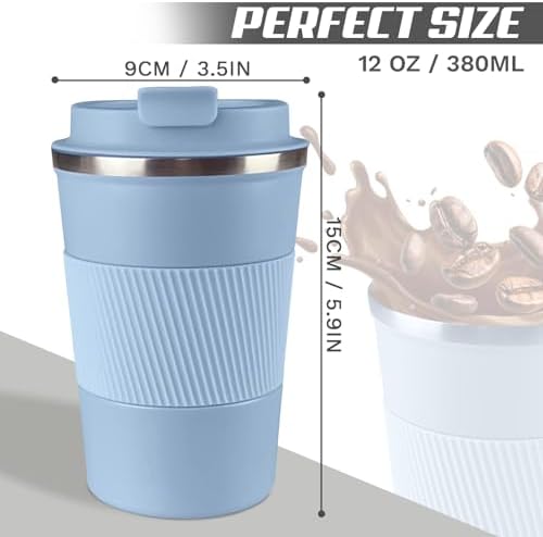 Vacuum Insulated Stainless Steel Travel Coffee Mug,Leak Proof Cup with Lid - Image 4