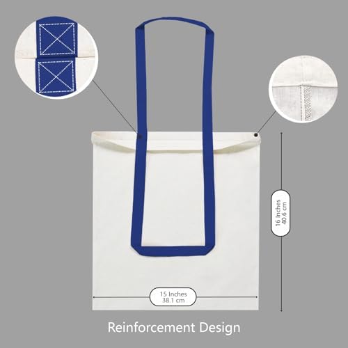 TOPDesign 6-Pack Economical 16"x15" Cotton Tote Bag, Lightweight Medium Reusable Grocery Shopping Cloth Bags, Suitable for DIY, Advertising, Promotion, Gift, Activity - Image 5