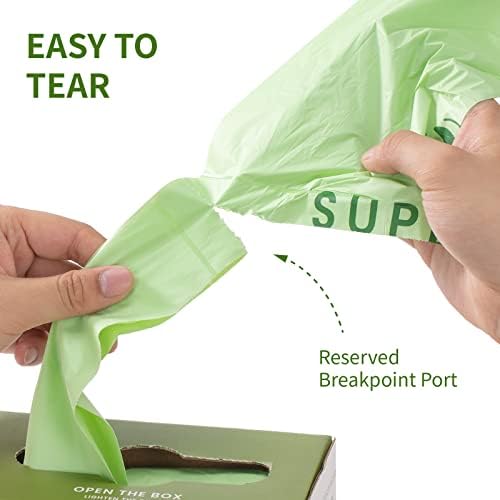 SUPERBIO 1.6 Gallon Compostable Food Scrap Bags For Counter Top Bin - Image 6