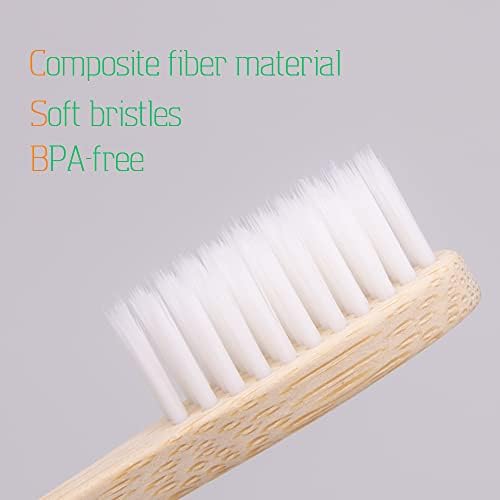 Virgin Forest Bamboo Toothbrushes 8pk, Soft BPA Free Adults Kids - Image 4