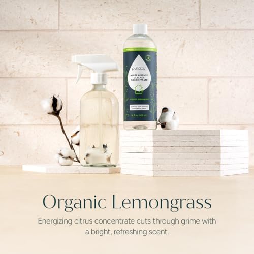 Puracy All Purpose Cleaner Concentrate – Plant-Powered Multi-Surface Cleaner - Surface Cleaner Solution As Seen on TikTok (Organic Lemongrass, 16 fl oz, 3 Pack) - Image 6