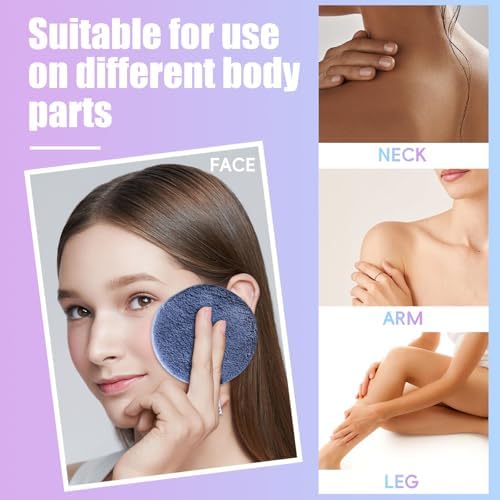 BS-MALL 6 Pcs Reusable Makeup Remover Pads with Round Box - Soft Micellar Water Wipes for Eye Shadow & Facial Cleansing - Gentle for All Skin Types - Perfect Women Gifts - Image 3