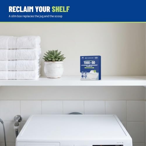 Purecise Laundry Detergent Sheets, 50 Count, Up to 100 Loads, Fresh Meadow - Image 5
