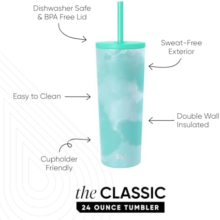 Simple Modern Iced Coffee Tumbler, Insulated | 24oz | Tie Dye - Image 2