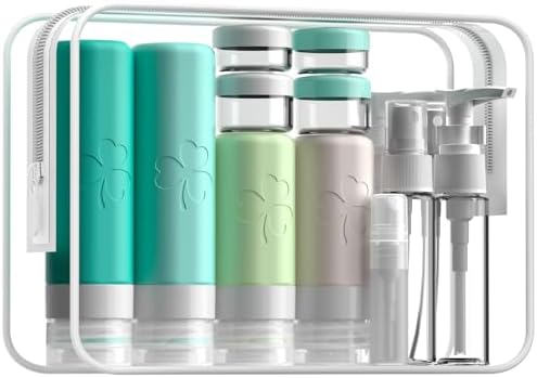 INSFIT 23 Pack Travel Bottles for Toiletries, TSA Approved Silicone Travel Size Toiletries with Toiletry Bag, BPA Free Leak Proof Refillable Travel Essentials for Liquids Shampoo Conditioner Lotion by INSFITPortableTravelBottles