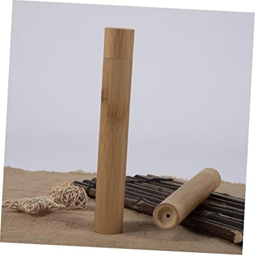 PartyKindom 2pcs Portable Travel Toothbrush Case Holder Bamboo Toothbrush Storage Container Waterproof and Lightweight for Outdoor Camping Hotel Use - Image 6
