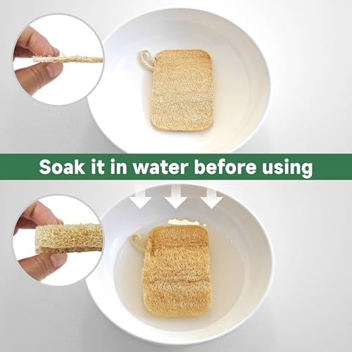 Natural Loofah Dish Sponges 3 Pack | Biodegradable & Eco Friendly Kitchen Sponges for Washing Dishes | Heavy-Duty Dishwashing Sponge | MossyWisp (6) - Image 4