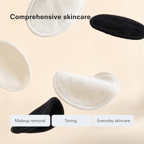 Public Goods Reusable Bamboo Cleansing Rounds | 14 Count Makeup Remover Pads with Cotton Mesh Wash Bag | Alternative to Disposable Cotton Rounds | Gentle, Machine Washable, Vegan Skincare Essential - Image 4