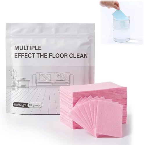 200 Piece Floor Cleaning Tablets Multi-Surface Cleaner,2026 Upgrade Dissolvable Pre-Measured Concentrated Mop Remover Floor Cleaning Sheets for Hardwood Laminate Floor (Peach & Hibiscus, 200 PCS) by AULCTR
