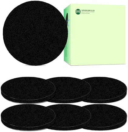 7.3 Inch Round Activated Carbon Compost Bin Filters by SPONDWILD