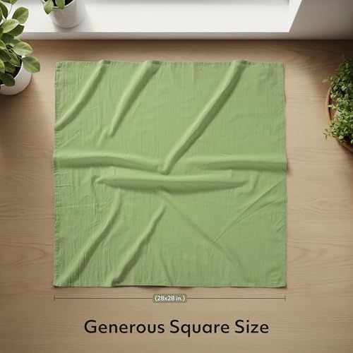 Utopia Kitchen Sage Green Flour Sack Towels [12 Pack-28 x 28 In]100% Cotton - Image 2