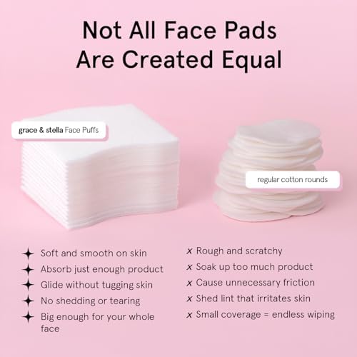grace & stella Face Pads for Toner, Essence, and DIY Mask (200 Count) - Image 3