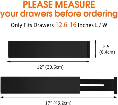 Bamboo Drawer Dividers, Adjustable Drawer Organizers, Fits 12.6–16" Drawers - Image 2