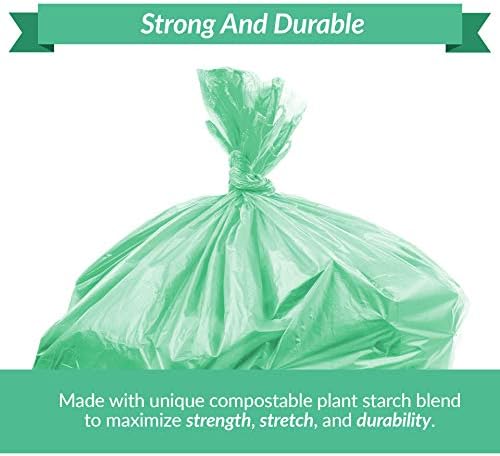 Reli. Compostable 6-8 Gallon Trash Bags | 200 Count Bulk | Green - Image 3