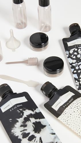 Kitsch 11 PCS Containers Travel Size Toiletries - Black & Ivory - Image 2