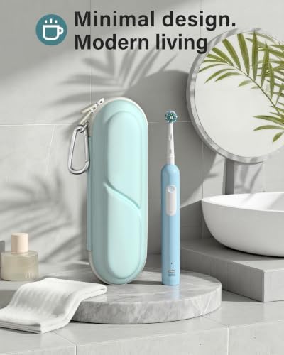 ProCase Toothbrush Travel Case for Oral-B/Oral-B Pro 1000 1500 5000 7000 7500 6000 9600/Philips Sonicare 4100 5100 1100 6100 5300 Oral-B iO Electric Toothbrush Portable Hard Container -Iceblue - Image 6
