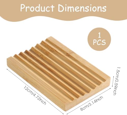 Wood Soap Dish Bamboo Soap Holder to Keep Soaps Dry in Kitchen - Image 2