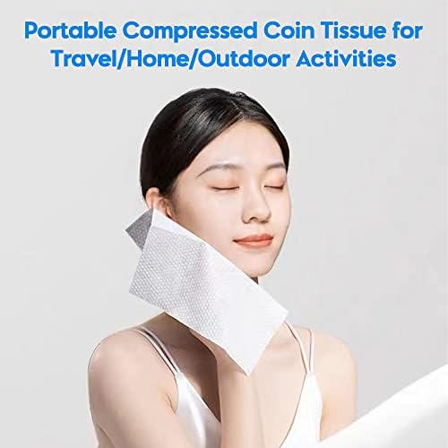 120 Pcs Mini Compressed Towels, Disposable Face Compressed Towel, Compressed Cotton Hand Wipe, Camping Towel, Portable Compressed Coin Tissue for Travel/Home/Outdoor Activities - Image 6