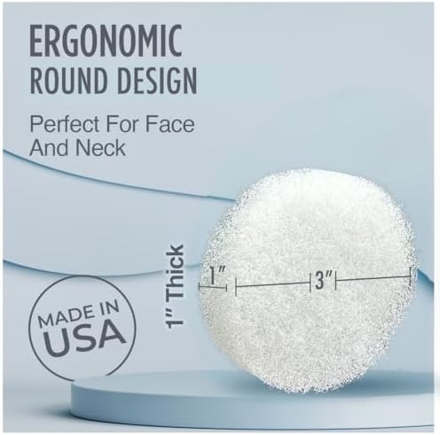 HartFelt Round Face Scrubber for Women | Reusable Facial Sponges for Daily Cleansing | Facial Exfoliating Pads for Removing Dead Skin, Dirt & Makeup | Use with Favorite Cream | Made in USA - 25 Count - Image 4