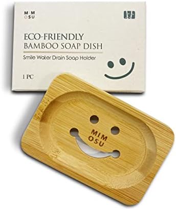 mimosu Bamboo Soap Dish with Drain – Wooden Holder for Shampoo & Soap Bars, Eco-Friendly Bathroom Tray, Zero Waste, Non-Slip Bamboo Soap Saver for Shower & Sink by MIMOSU