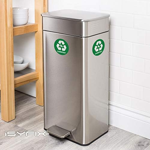 iSYFIX Compost Sticker for Trash Can Bins, 6 Pack, 5 inch - Image 4