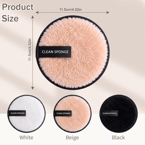 6 Pcs Double-Sided Facial Cleansing Pads Reusable Makeup Remover Pads - Image 2