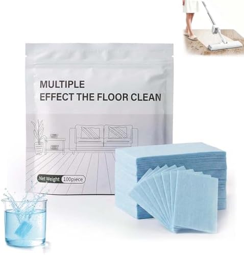 100PCS Multi-surface Floor Cleaning Tablets, Floor Cleaning Tablets Multi-Surface Cleaner, Concentrated Cleaner, for Hardwood Laminate,Tile Walls Bathrooms & Kitchen by CHTYUF