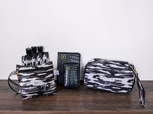 Ms. J Travel Essentials Eco Travel Bottles, Black, White and Gray - Image 4