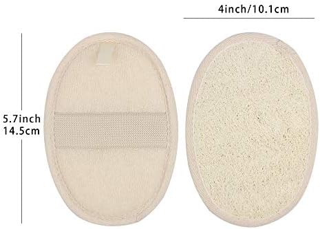10-Pack Exfoliating Loofah Sponge Pads - Natural Luffa & Terry Cloth, Body Scrubbers for Shower & Bath Mooerca 1 - Image 2