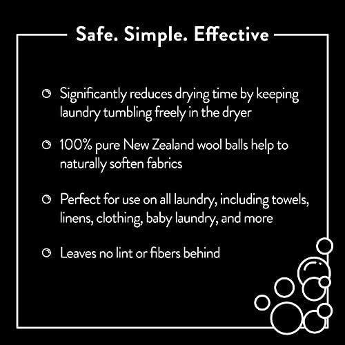 Molly's Suds Wool Dryer Balls | XL, Premium Organic Fabric Softener, Hypoallergenic, Hand-Felted, Reusable, Reduce Drying Time | White, Set of 6 - Image 3