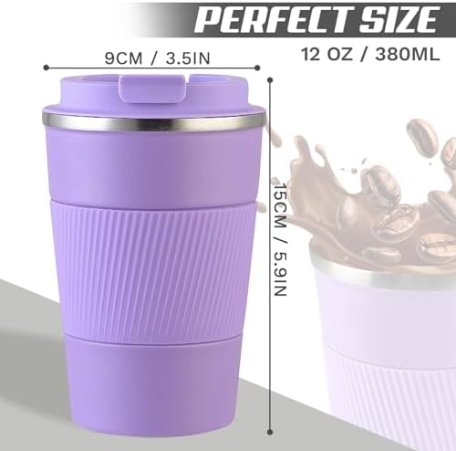 Vacuum Insulated Stainless Steel Travel Coffee Mug,Leak Proof Cup with Lid - Image 4