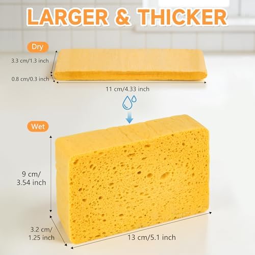 8-Count Pop Up Cellulose Sponges, Yellow - Image 4