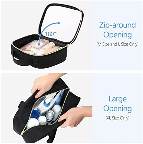 PACKISM Clear Makeup Bag Travel - TSA Approved Toiletry Bag, 3 Pack Black - Image 3