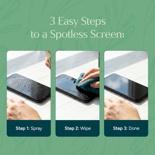 Puracy Screen Cleaner with Microfiber Cloth – All Purpose Phone, Laptop, Computer, TV Screen Cleaner for Smart TV, Streak-Free and Fingerprint-Free (4 oz, Free & Clear) - Image 4