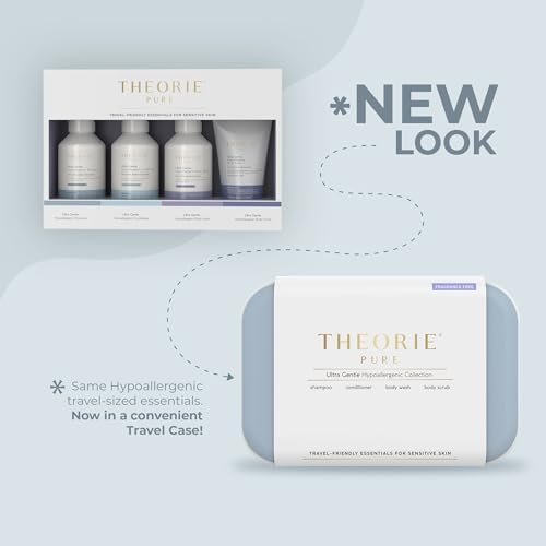 THEORIE PURE Travel Size Toiletries Set - Hypoallergenic Shampoo, Conditioner, Body Wash & Body Scrub - Fragrance-Free, No Sulfates or Parabens - Clean Beauty Essentials for Hair & Skin - Image 6