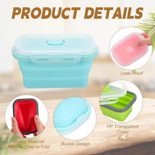 Potchen 4 Pcs Collapsible Silicone Bowls 12 oz Containers - Image 3