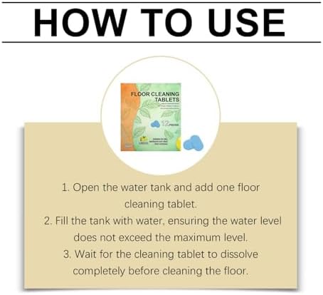 12pcs Floor Cleaner Tablets Hard Floor Cleaner Tablets, Pre-Measured Dissolvable Cleaning Solution for Tile, Vinyl, Hardwood, Fresh Lemon Scent, Compatible with Robot Mops & Wet/Dry Vacuums (24pc) - Image 6