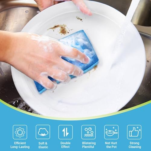 AIDEA Non-Scratch Scrub Sponge-48Count, Sponges Kitchen, Sponges for Dishes - Image 2