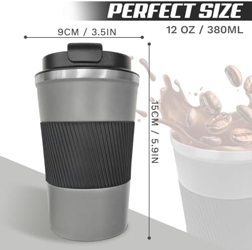 Vacuum Insulated Stainless Steel Travel Coffee Mug,Leak Proof Cup with Lid - Image 4